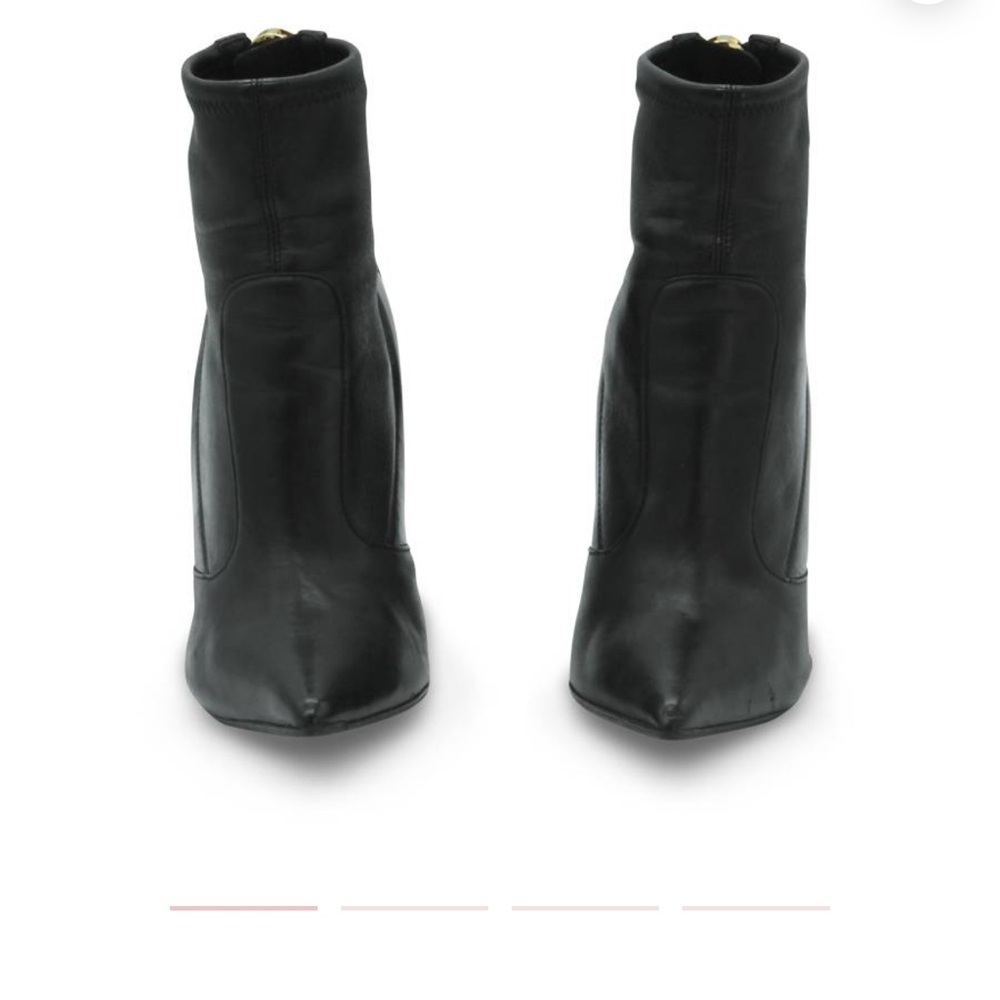 Giuseppe Zanotti Black Leather Heeled Ankle Boots Sz 37 - Picture 3 of 16